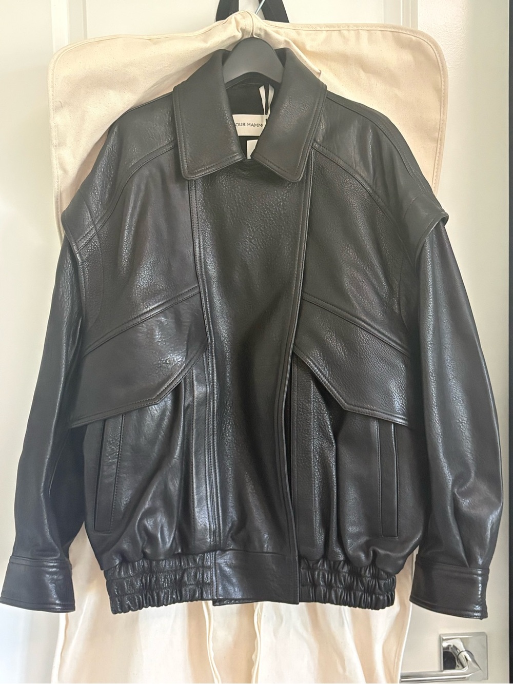 Nour Hammour Micah Leather Jacket BNWT in Black XS - Picture 6 of 16
